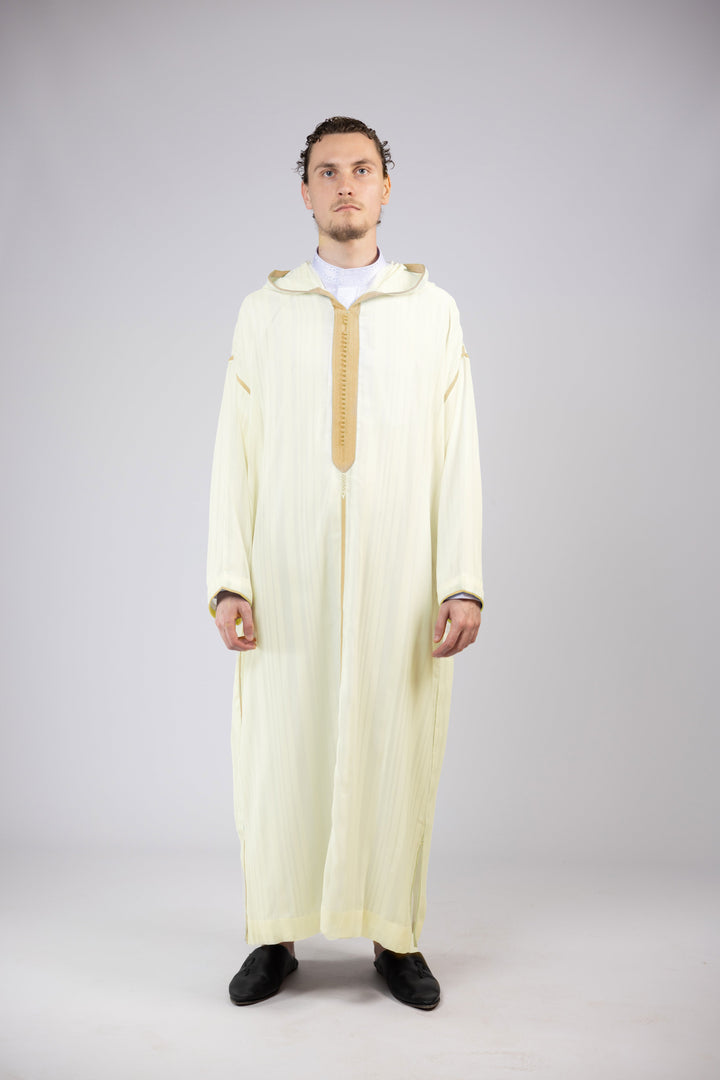 Djellaba - Shahma Dejllaba Cream and Gold Sfifa 